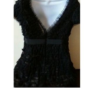 Sherri Hill Black Ruffled dress